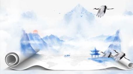 水墨意境背景视频AE模板