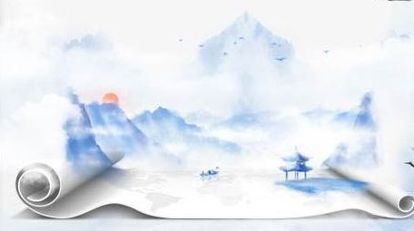 水墨意境背景视频AE模板