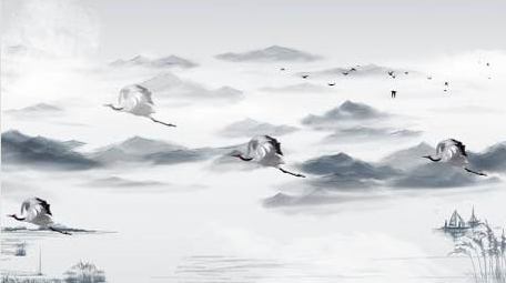 水墨大气意境背景视频AE模板