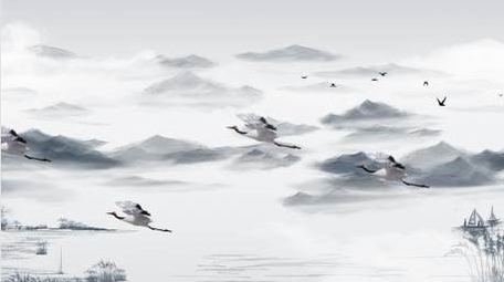 水墨大气意境背景视频AE模板