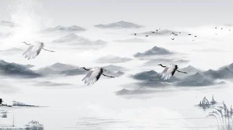 水墨大气意境背景视频AE模板