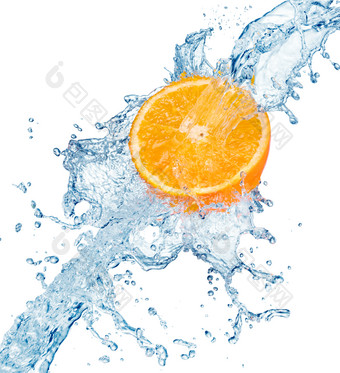 纯净水和橙子摄影图