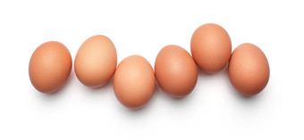 六个圆滚滚的鸡蛋摄影图