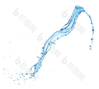 抽象的蓝色水滴摄影图