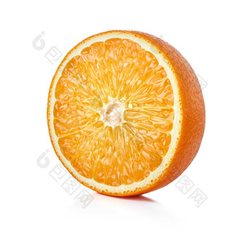 切了一半的橙子摄影图