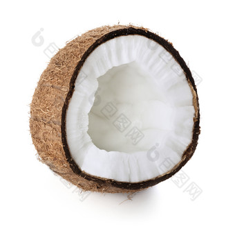 一颗被掰开的椰子