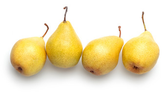 黄色的梨子摄影图