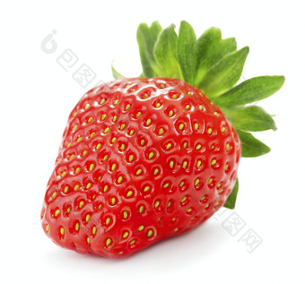 新鲜水果果实奶油草莓特写摄影图