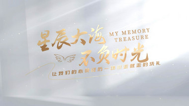 文艺气息文字标题动画片头AE模版