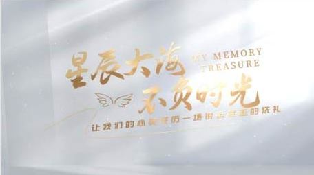 文艺气息文字标题动画片头AE模版