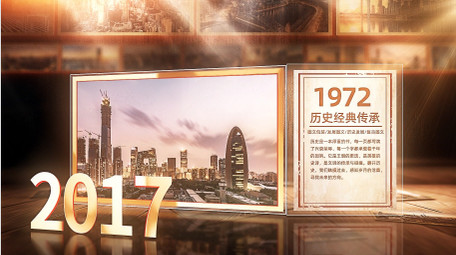 复古怀旧立体光影图文展示AE模版