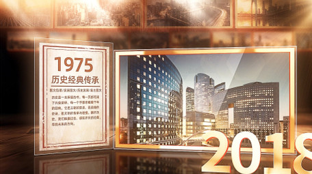 复古怀旧立体光影图文展示AE模版