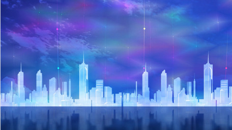 简洁商务科技城市背景视频