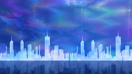 简洁商务科技城市背景视频