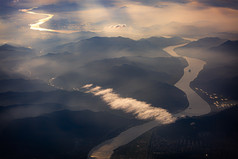 壮美山川河流风景摄影图