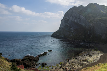 海岸岩石纹理旅游摄影图