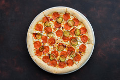 食物食品披萨美食摄影图