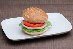 汉堡包餐饮美食摄影图