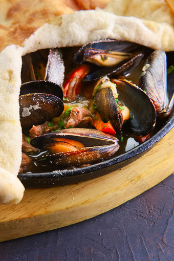西餐海鲜蛤蜊美食