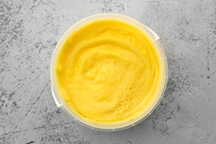 黄色奶酪甜品摄影图