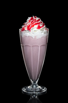 草莓奶昔甜品摄影图