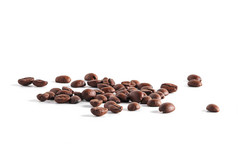 散落一地的咖啡豆摄影图