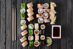 好吃的日料寿司摄影图