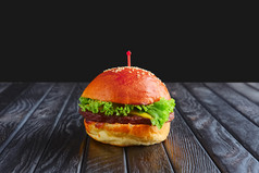 快餐汉堡包美食摄影图