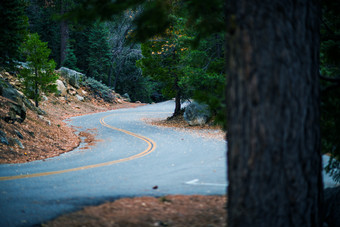 弯曲的公路小路摄影图
