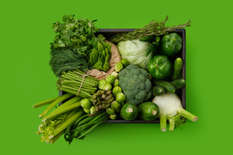 新鲜<strong>健康绿色</strong>蔬菜摄影图