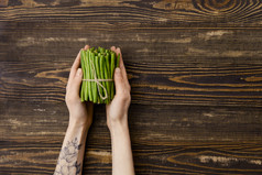 绿色蔬菜豆角食材摄影图