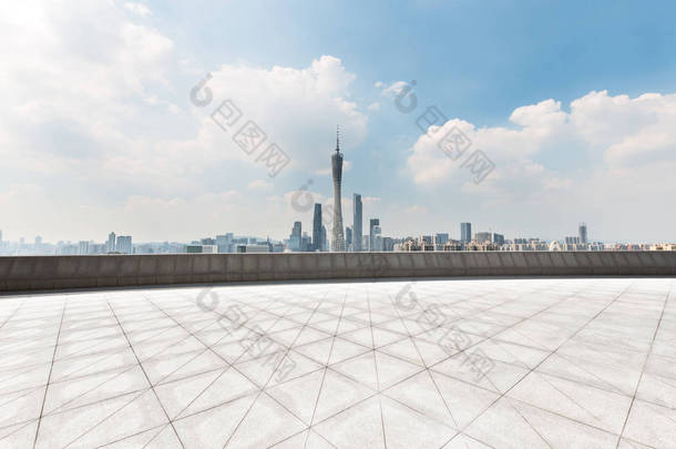 空砖地板与现代城市景观