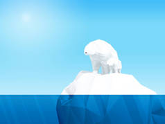 冰山上的多边形熊