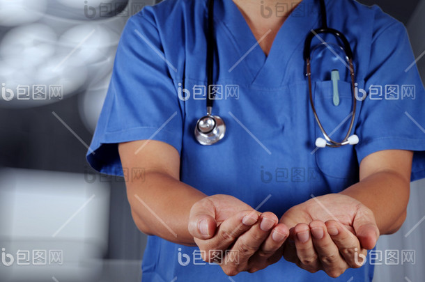 医学医生手工作与现代计算机接口的m