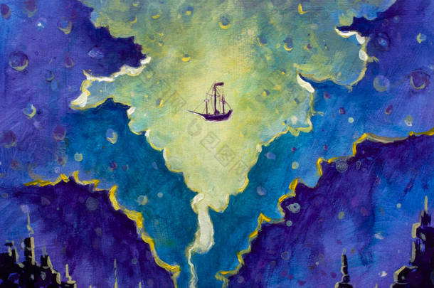 老海盗船, 彼得平底锅在空间结束黑夜城市绘画, 星球大战图画