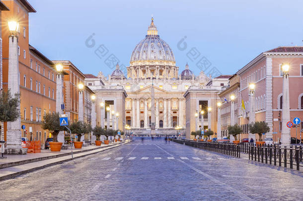 圣彼得广场、 圣彼得大教堂，梵蒂冈城