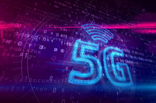 5g 5 代网络移动符号全息图