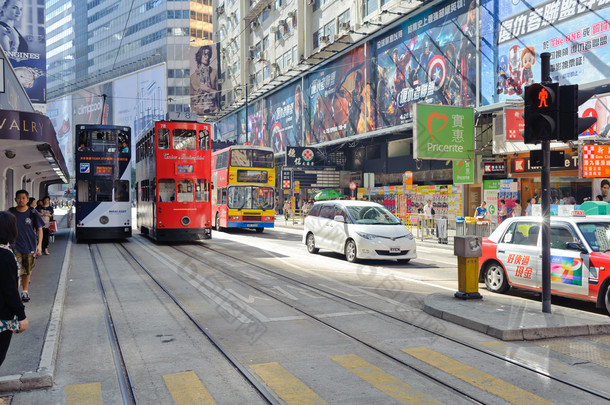 香港的街道上