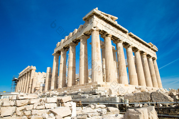 希腊雅典雅典卫城的帕台农神庙