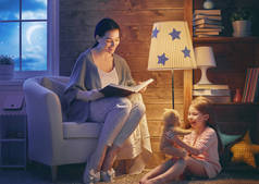 家庭阅读的就寝时间.