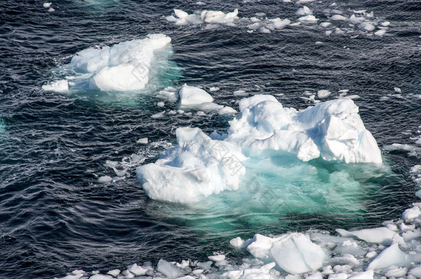 南极洲-块的浮冰-全球<strong>变暖</strong>