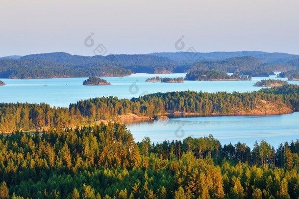 Saimaa 湖的景观