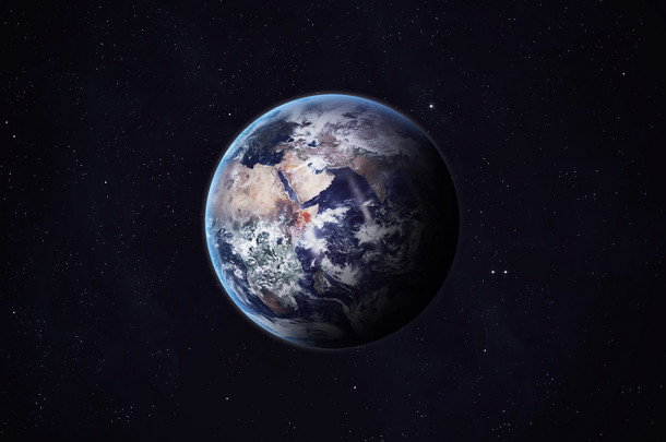 高质量的地球图像。这幅图像由美国国家航空航天局提供的元素