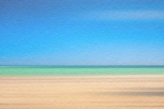 纹理纸背景上的海洋和沙滩抽象水彩画
