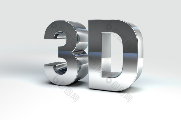 金属文字 3d