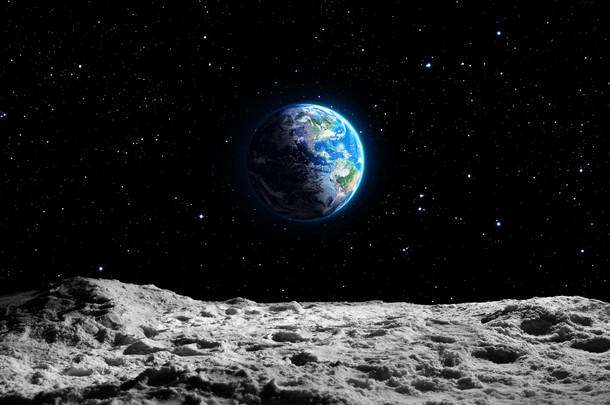 地球从月球表面的意见