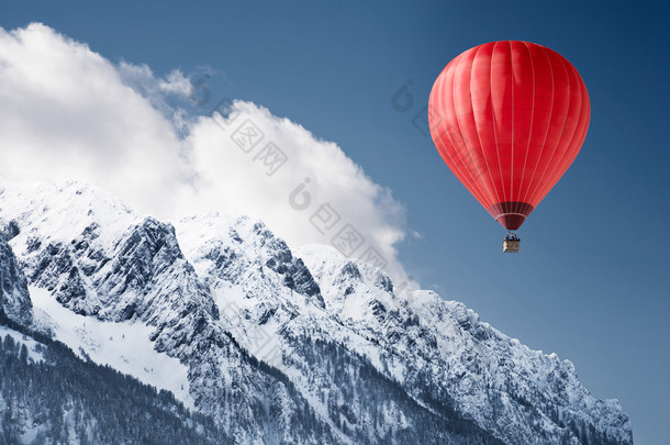 冬天的景色气球