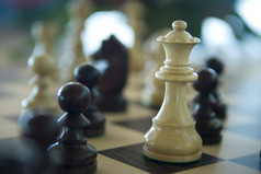 国际象棋棋子-战略和领导力的概念