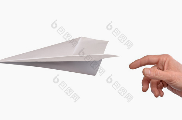 手投掷纸飞机