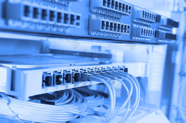 通信和互联网的网络服务器机房